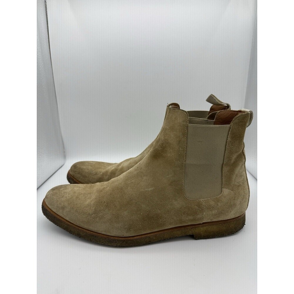 Common Projects Chelsea Boots Men US 13/EU 46 TanSuede Minimalist Travel Outdoor